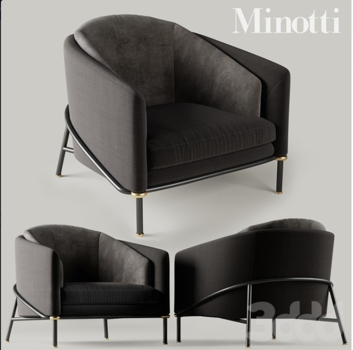 Minotti Fil noir Black