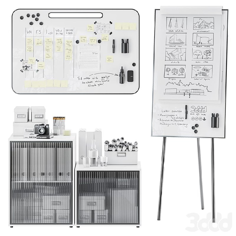 Marker board magnetic partition flipchart Lintex ONE Flipchart, NOTE