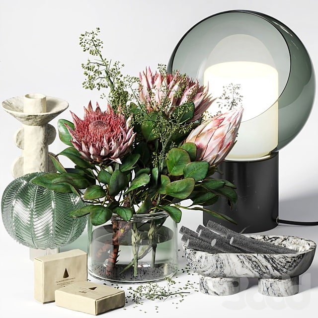 Decorative set 019 with proteus bouquet