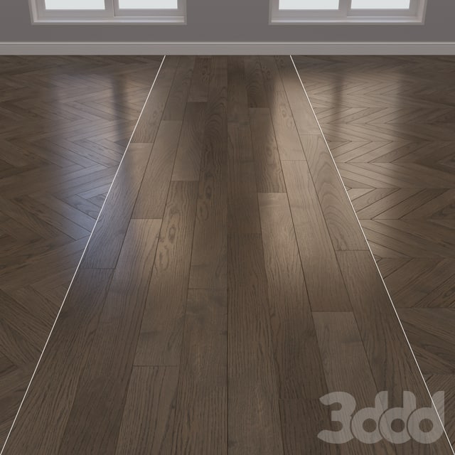 Parquet board Kraft Oak layout herringbone, chevron and linear 6