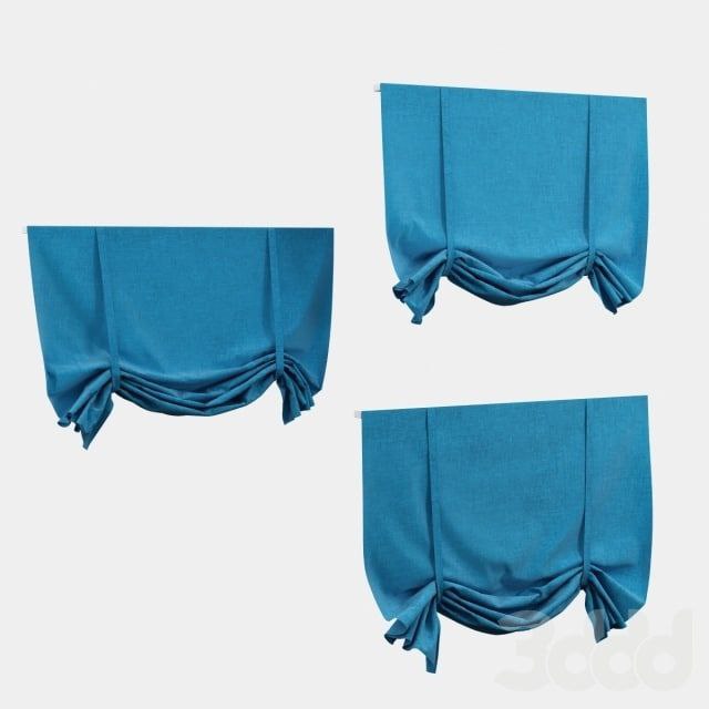 Austrian curtain (blue)