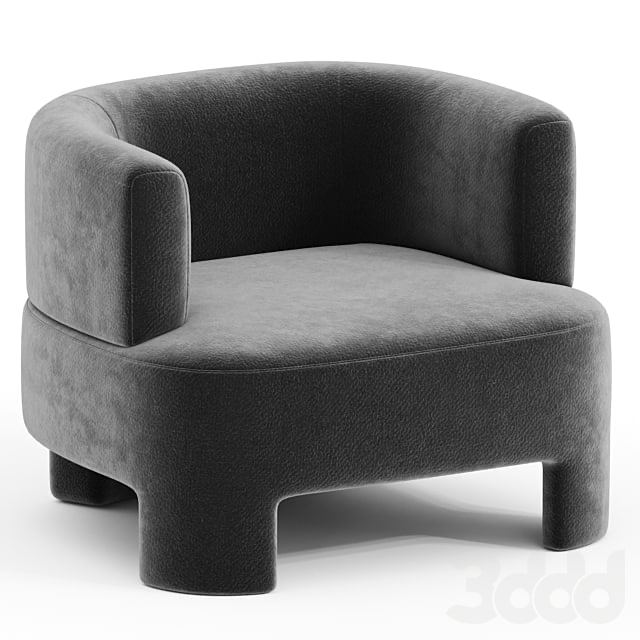 Fauteuil velours Darrel