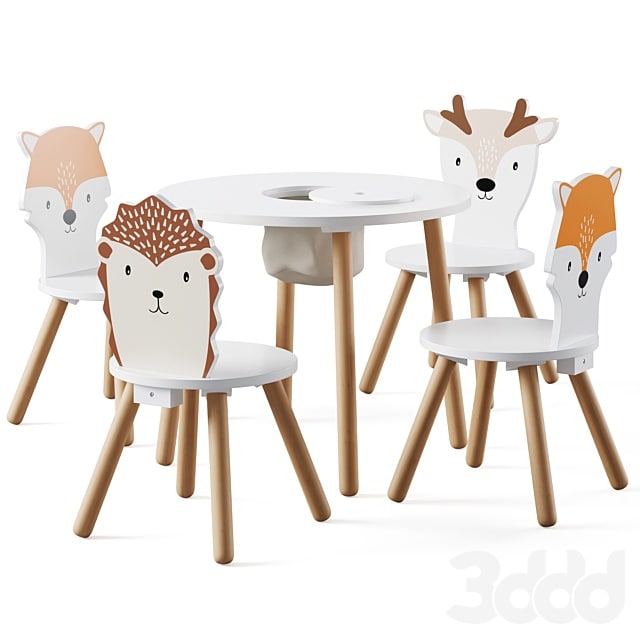 Dandelion Toddler Table & Animal Toddler Chair by Great little