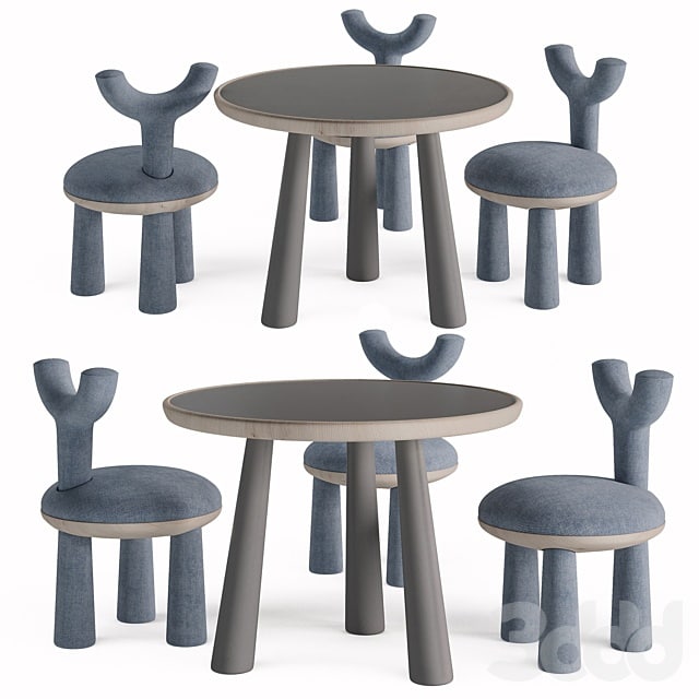 Children Table and Chairs set by Flow