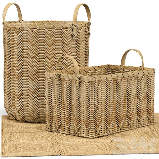 Petaluma Basket, Seagrass Squares Rug