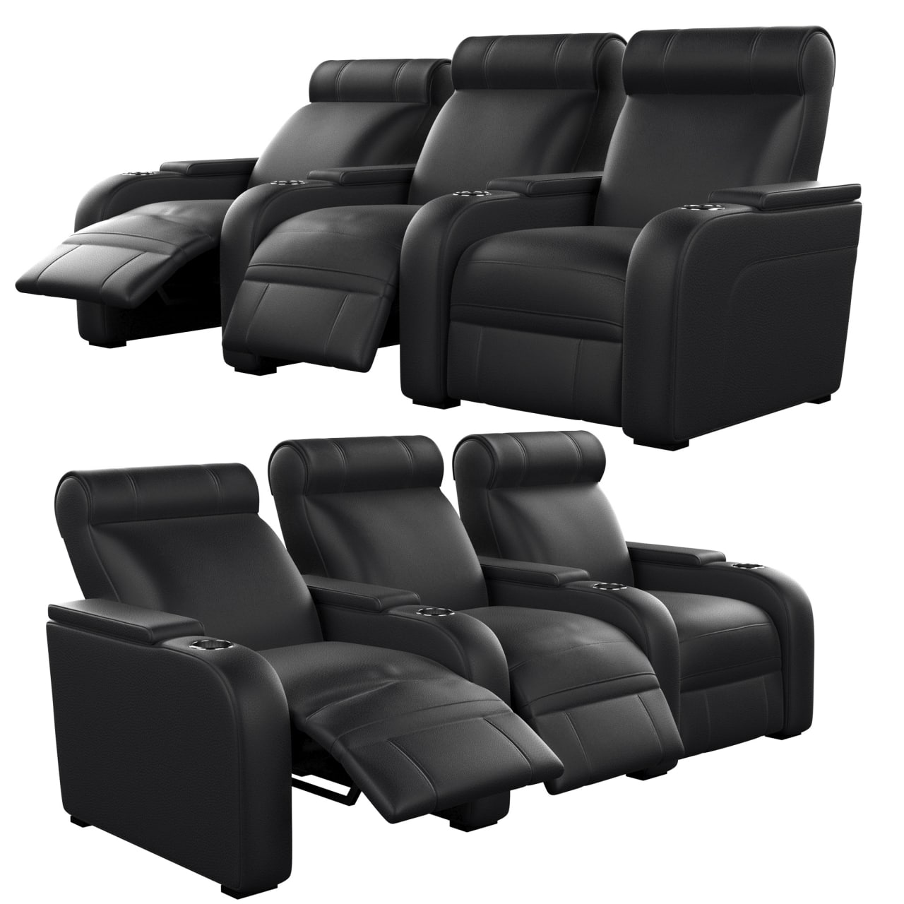 Modular cinema seat 3 positions