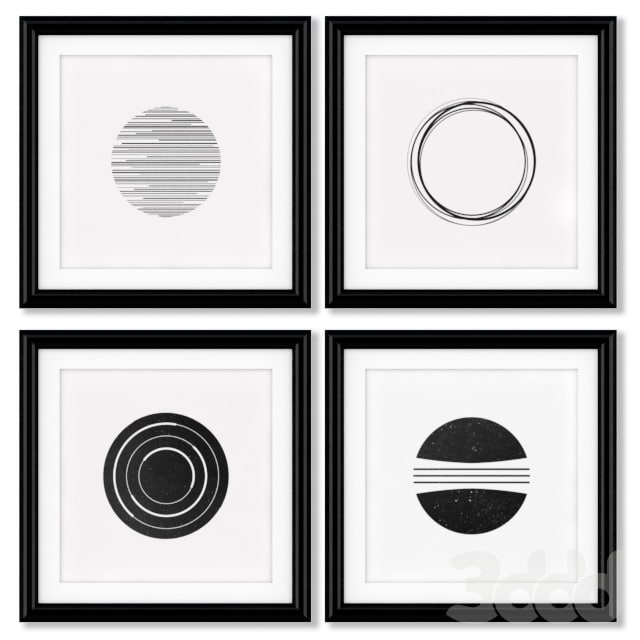 A series of posters with geometric figures