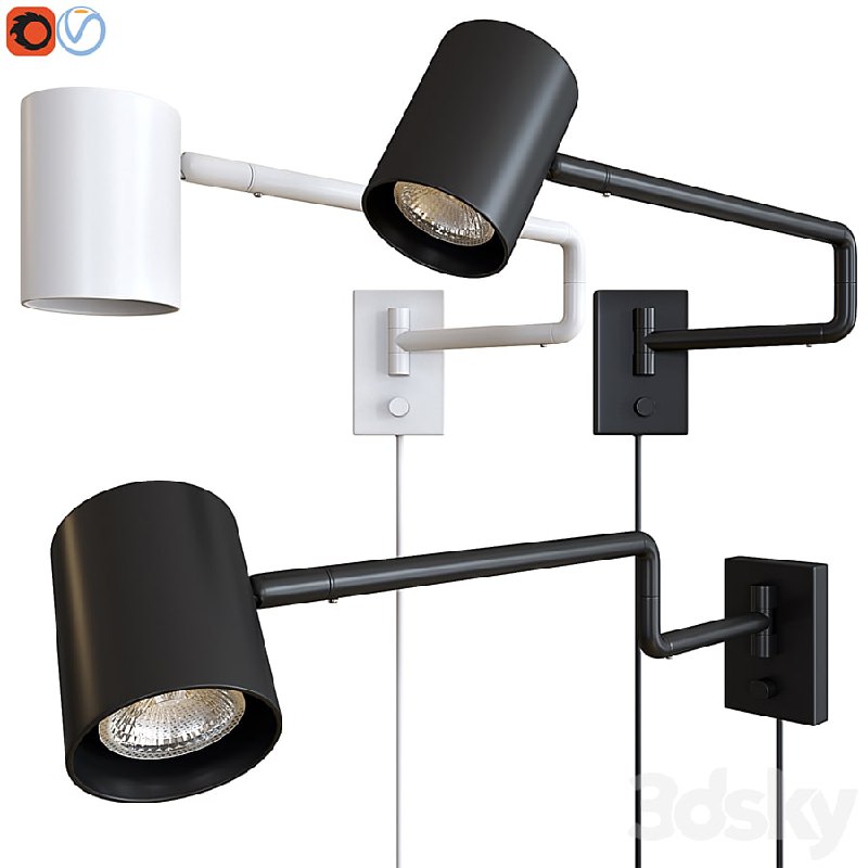 IKEA NYMANE Wall lamp with swivel stand