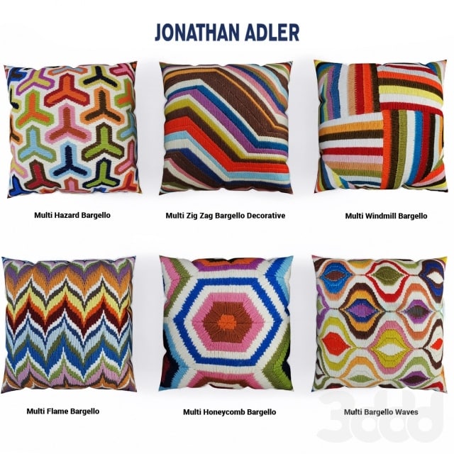 Jonathan Adler pillows red set.