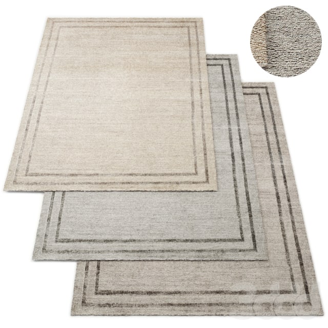 Parallel Border Hand-Knotted RH Rug Collection