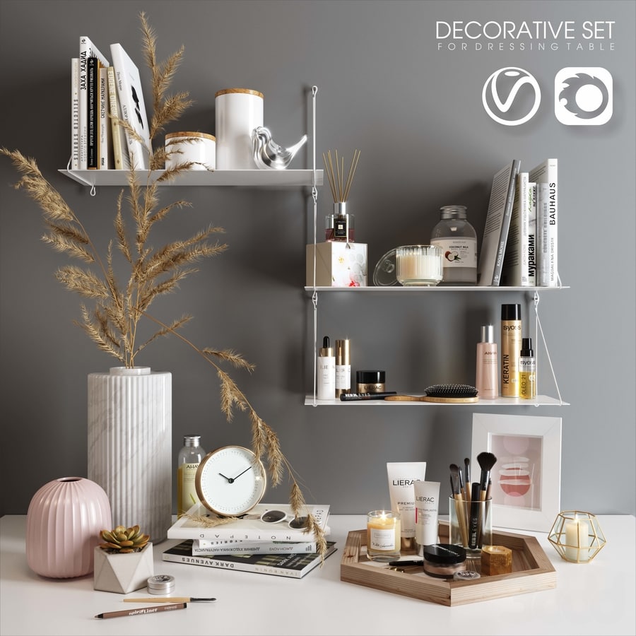 Decorative set for dressing table