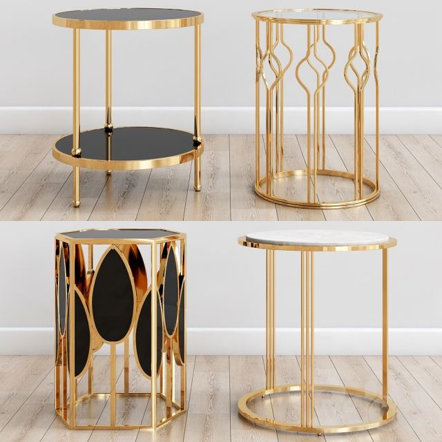 Gold side tables